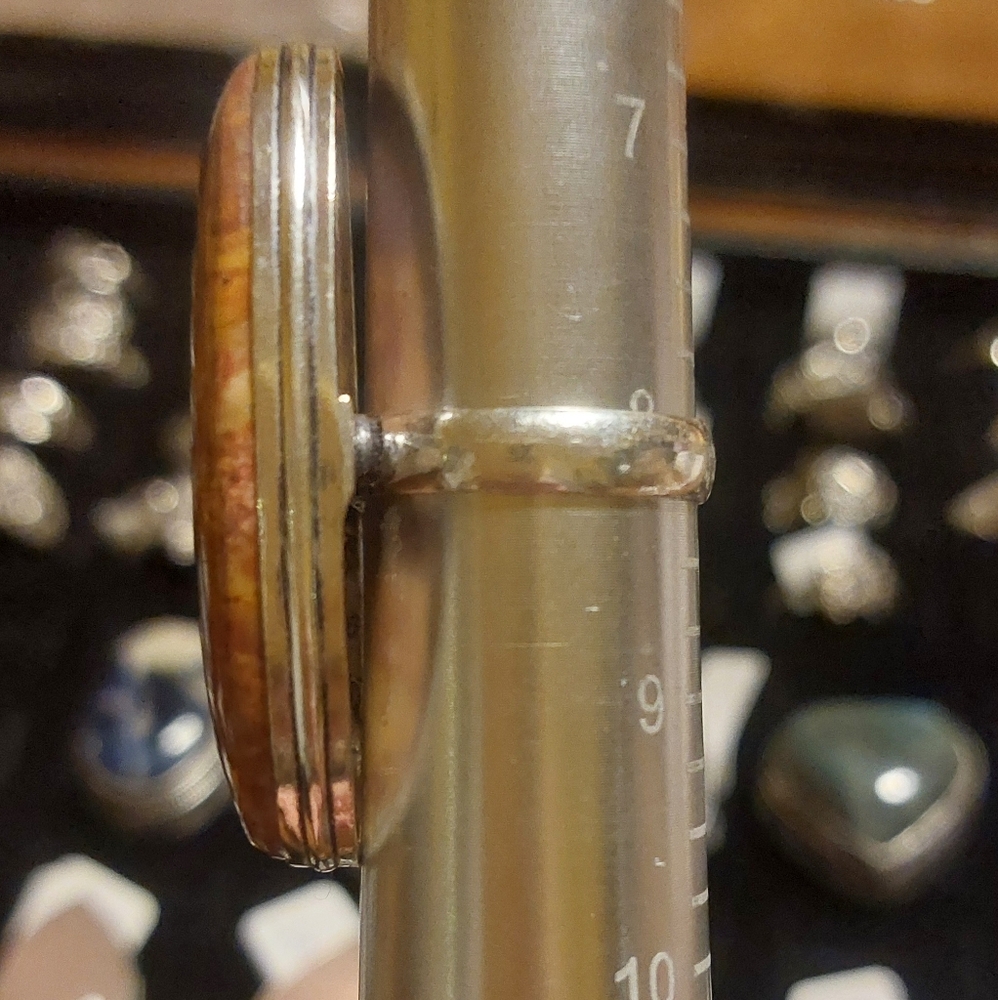 Enormous Bird's Eye Jasper Ring - Picture 7 of 7